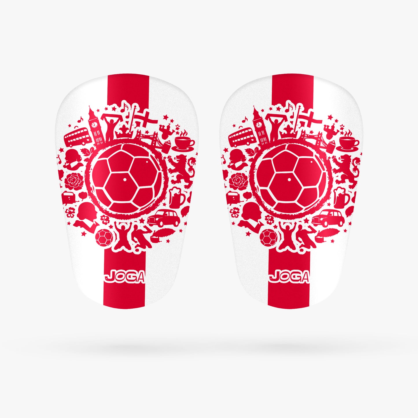 JOGA England World Cup shin pads Flag Ball and Pattern designs