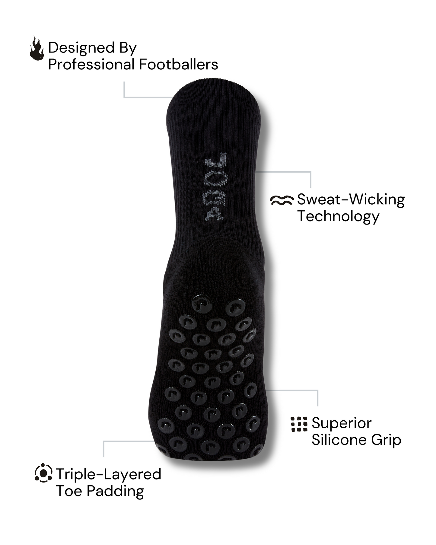 Pro Grip Sokken - Zwart (EU)