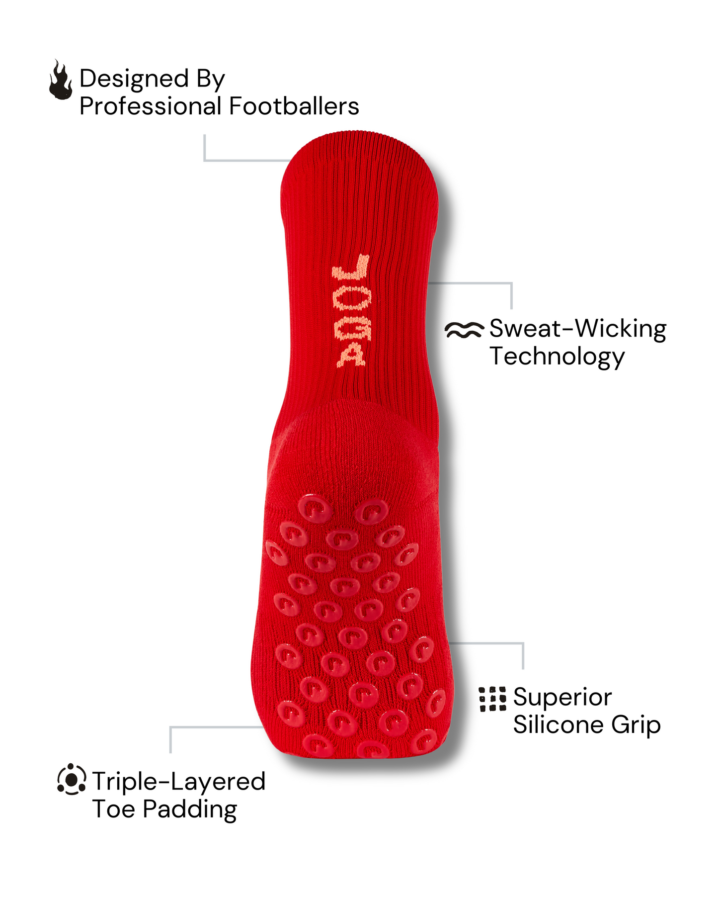 Pro Grip Sokken - Rood