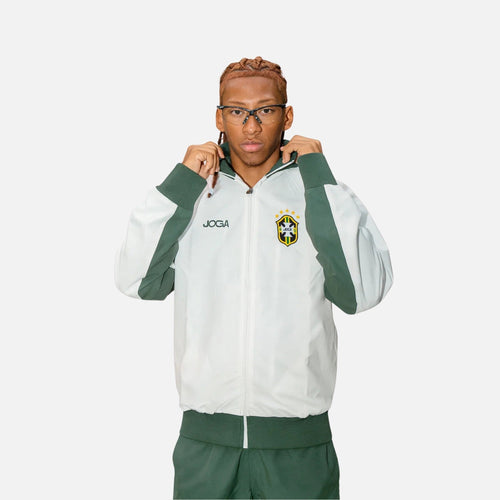 JOGA Brazil Tracksuit full set front view in Brazil-inspired colourway