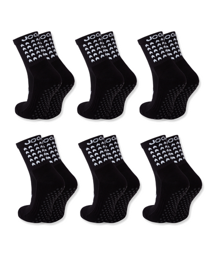 Exclusive 6 Pair Bundle - Starz Grip Socks Black