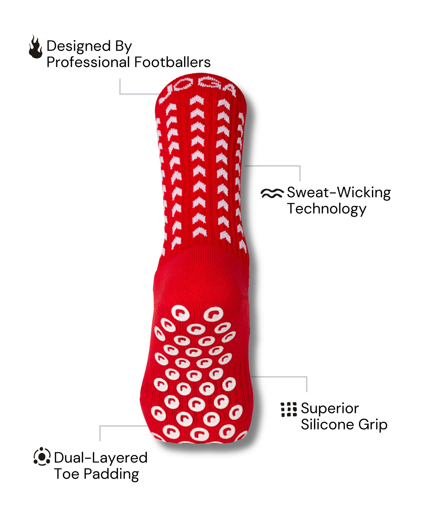 Performance Grip Sokken 2.0 - Rood