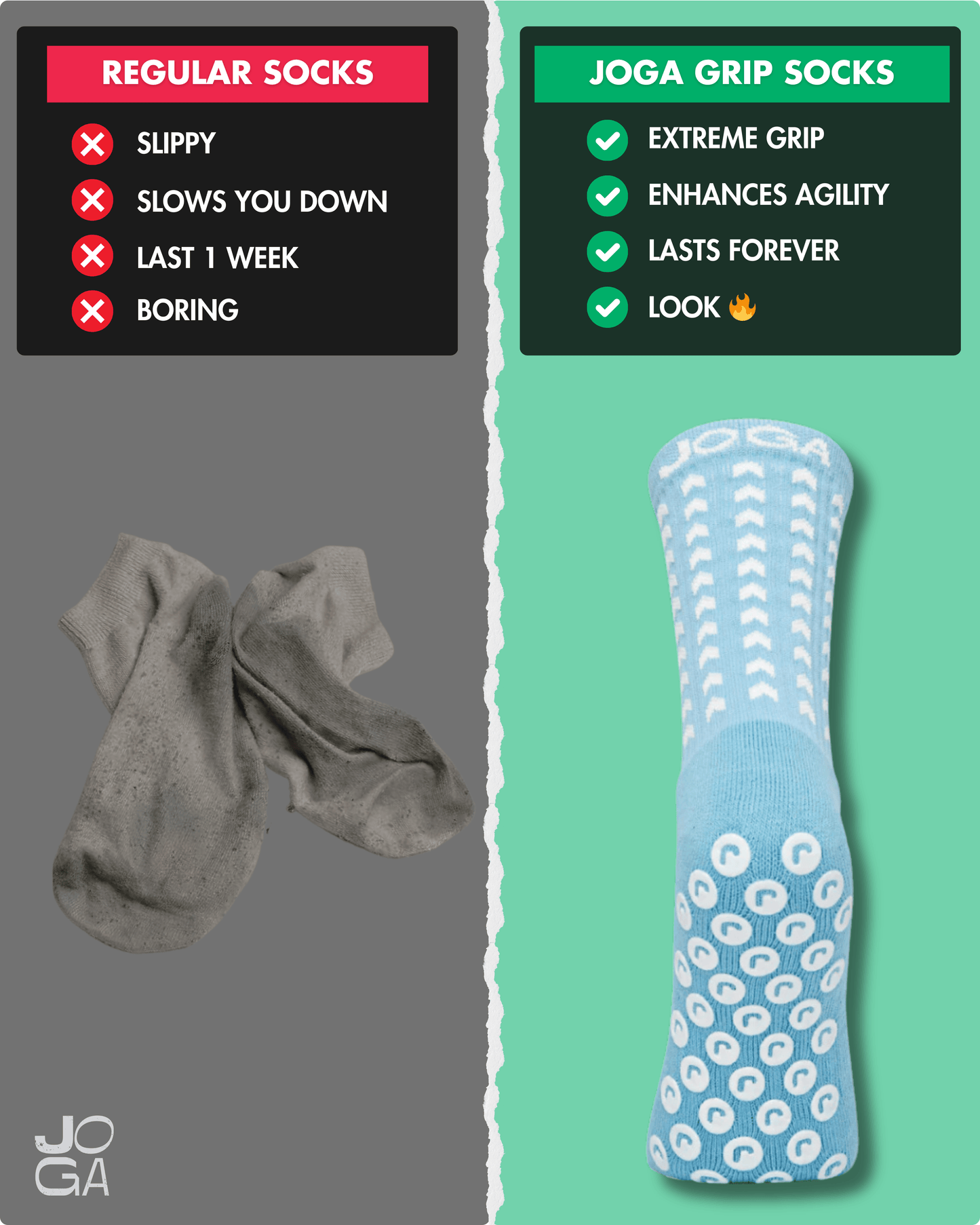 Performance Grip Socks 2.0 - Sky Blue