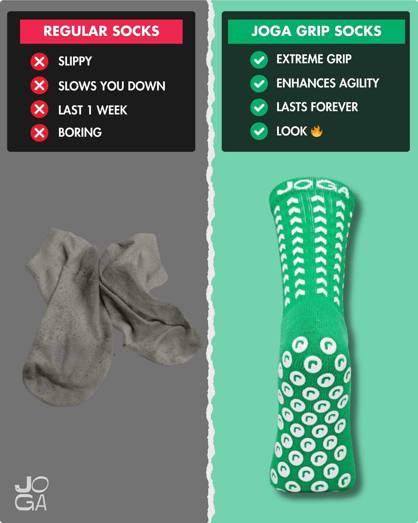 Exclusive 6 Pair Bundle - Performance Grip Socks 2.0 Green