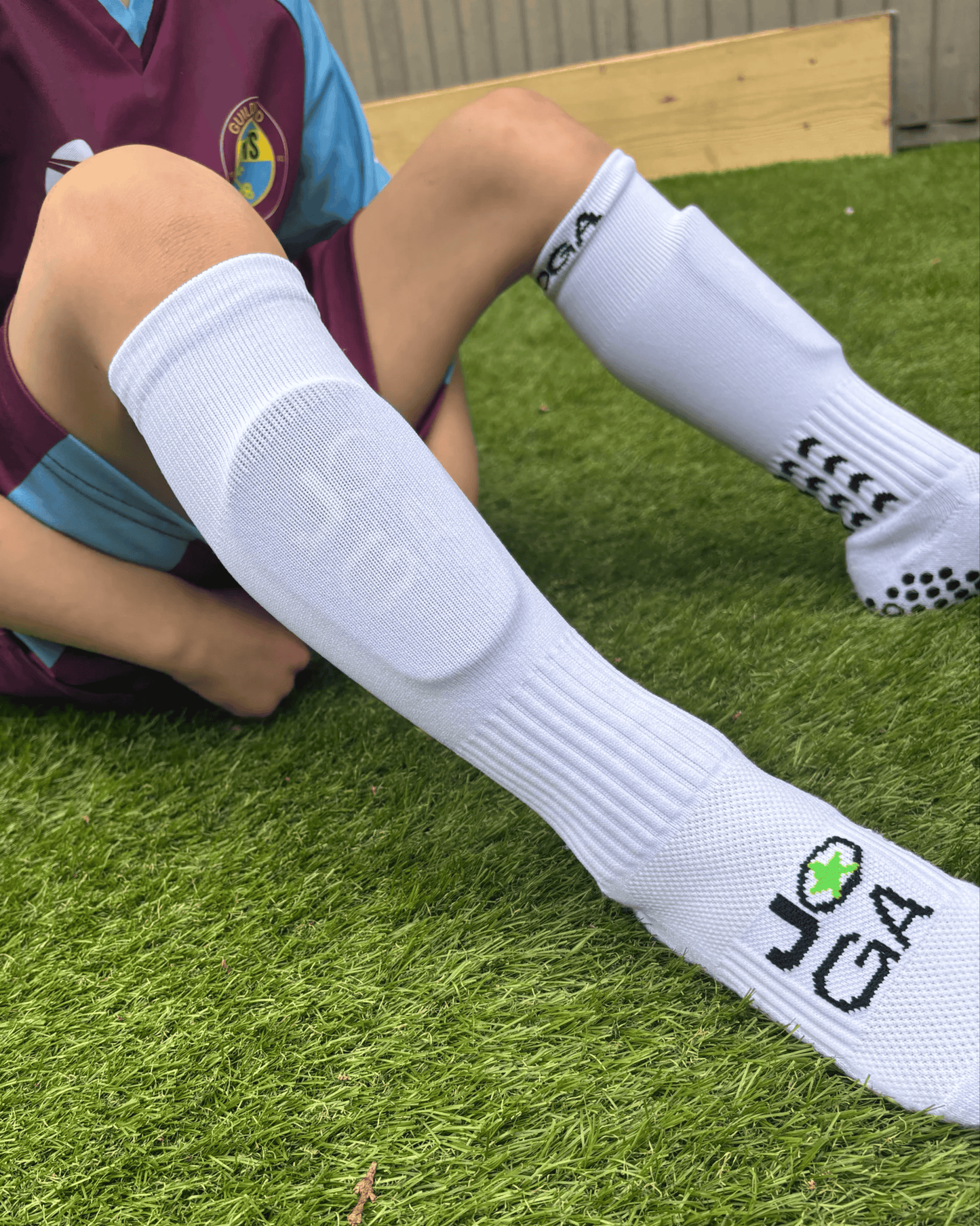 Joga Starz Full-Length Grip Socks - blanc