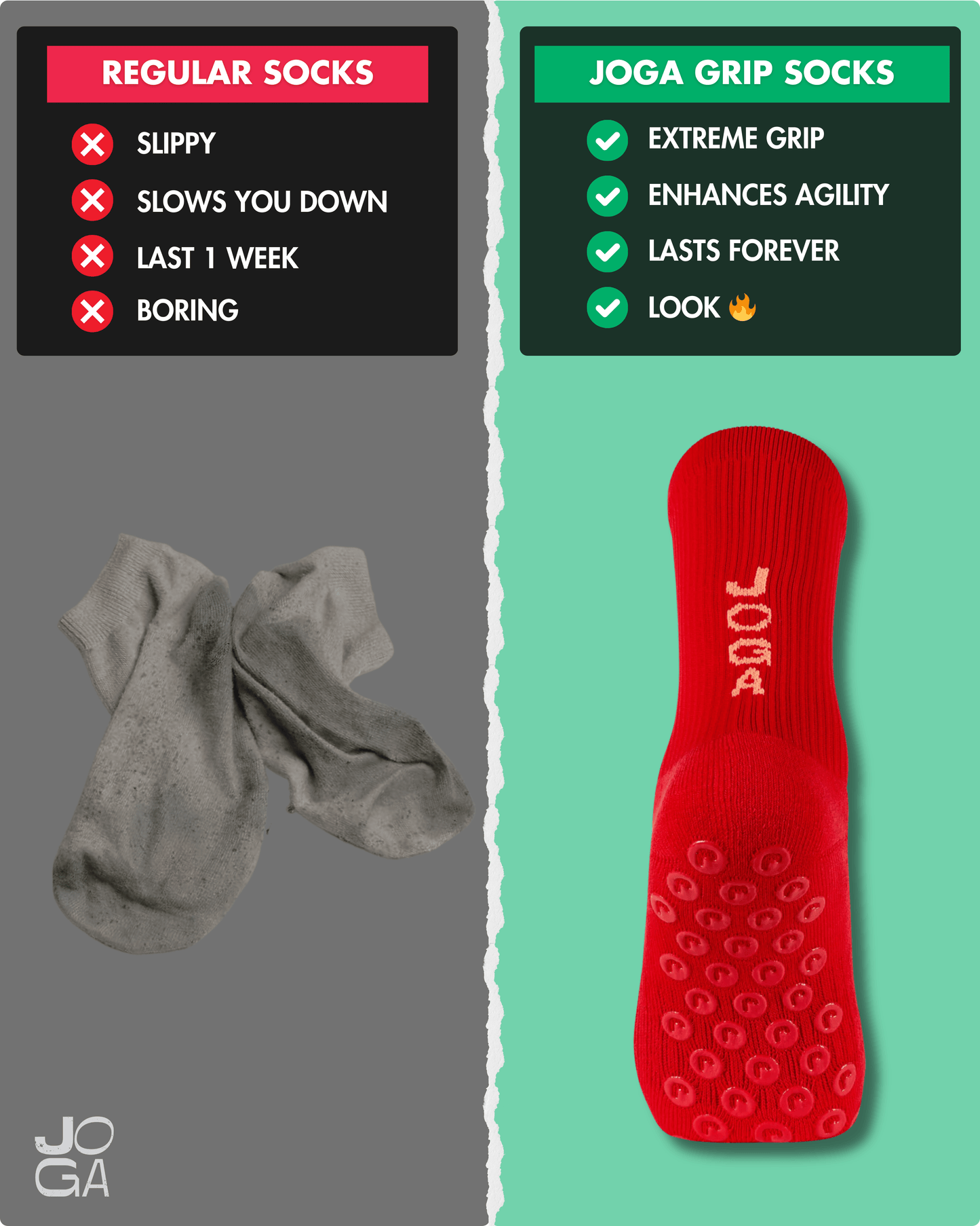 Pro Grip Socks - Red