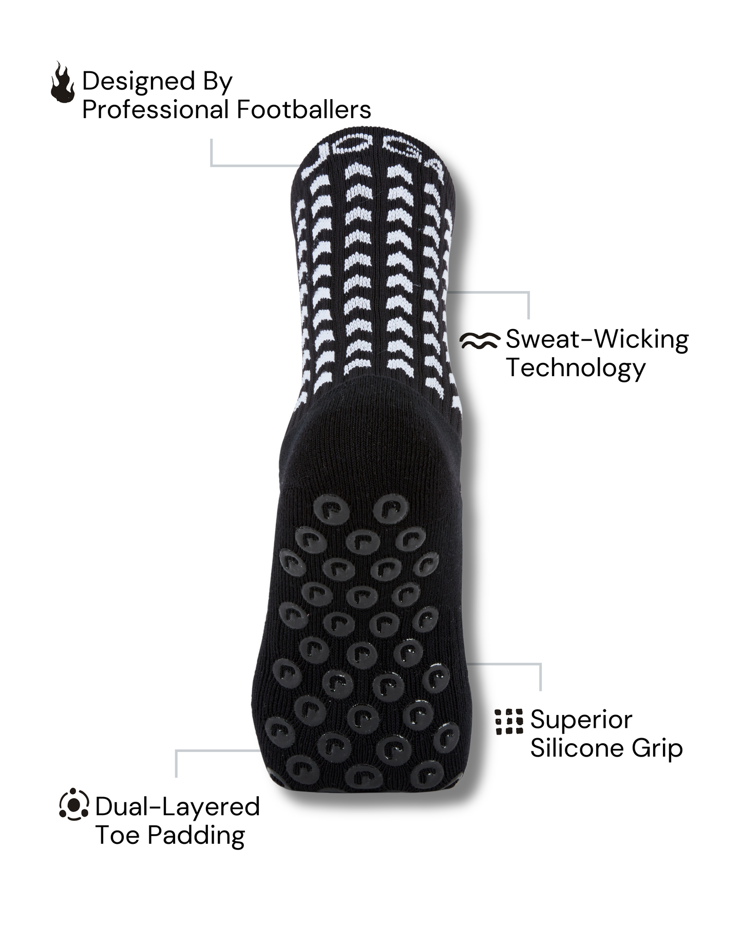 Performance Grip Sokken 2.0 - Zwart