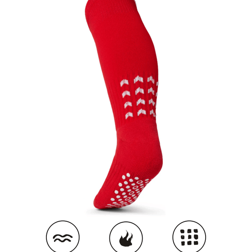 Calcetines de Agarre Starz Tamaño Completo- Rojos