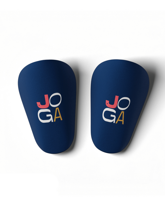 Joga Shin Pads - Blau/Rot/Gold