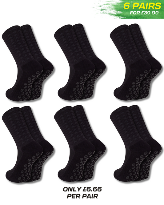 Exclusive 6 Pair Bundle - Performance Grip Socks 2.0 Blackout
