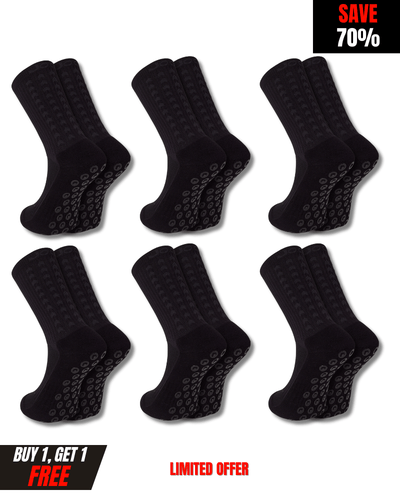 Exclusive 6 Pair Bundle - Performance Grip Socks 2.0 Blackout