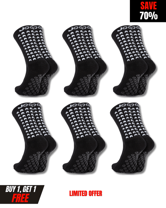 Exclusive 6 Pair Bundle - Performance Grip Socks 2.0 Black