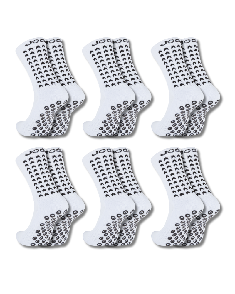 Exclusive 6 Pair Bundle - Performance Grip Socks 2.0 White