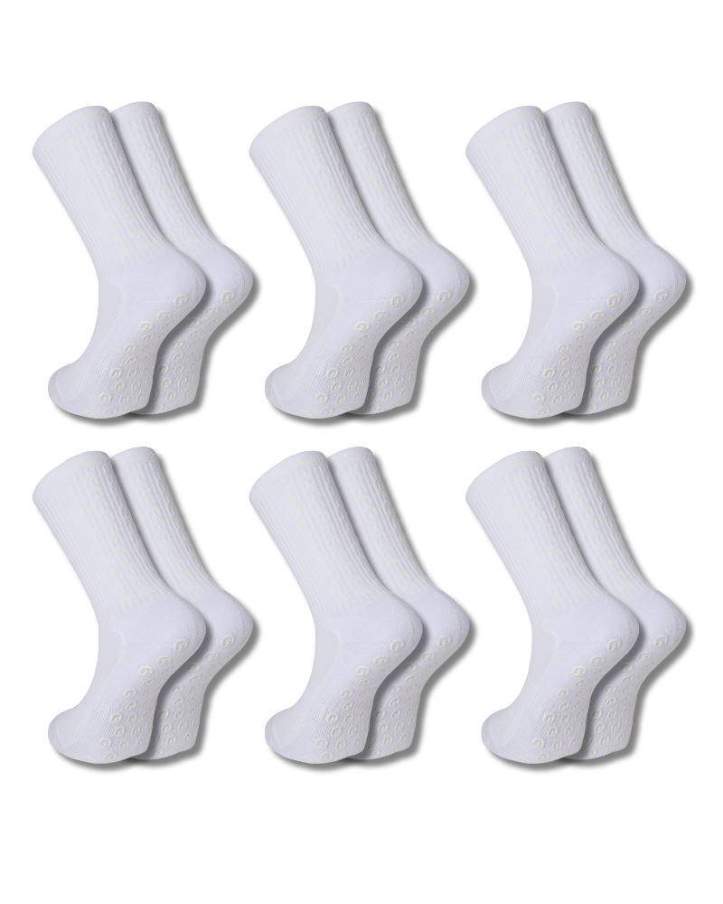 Exclusive 6 Pair Bundle - Performance Grip Socks 2.0 Whiteout