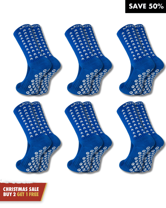 Paquete exclusivo de 6 pares - calcetines de agarre 2.0 azul