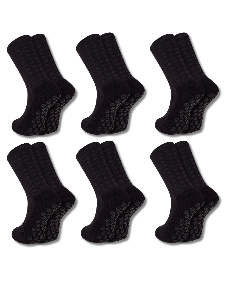 Exclusive 6 Pair Bundle - Performance Grip Socks 2.0 Blackout