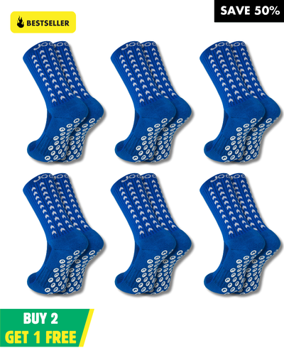 Paquete exclusivo de 6 pares - calcetines de agarre 2.0 azul