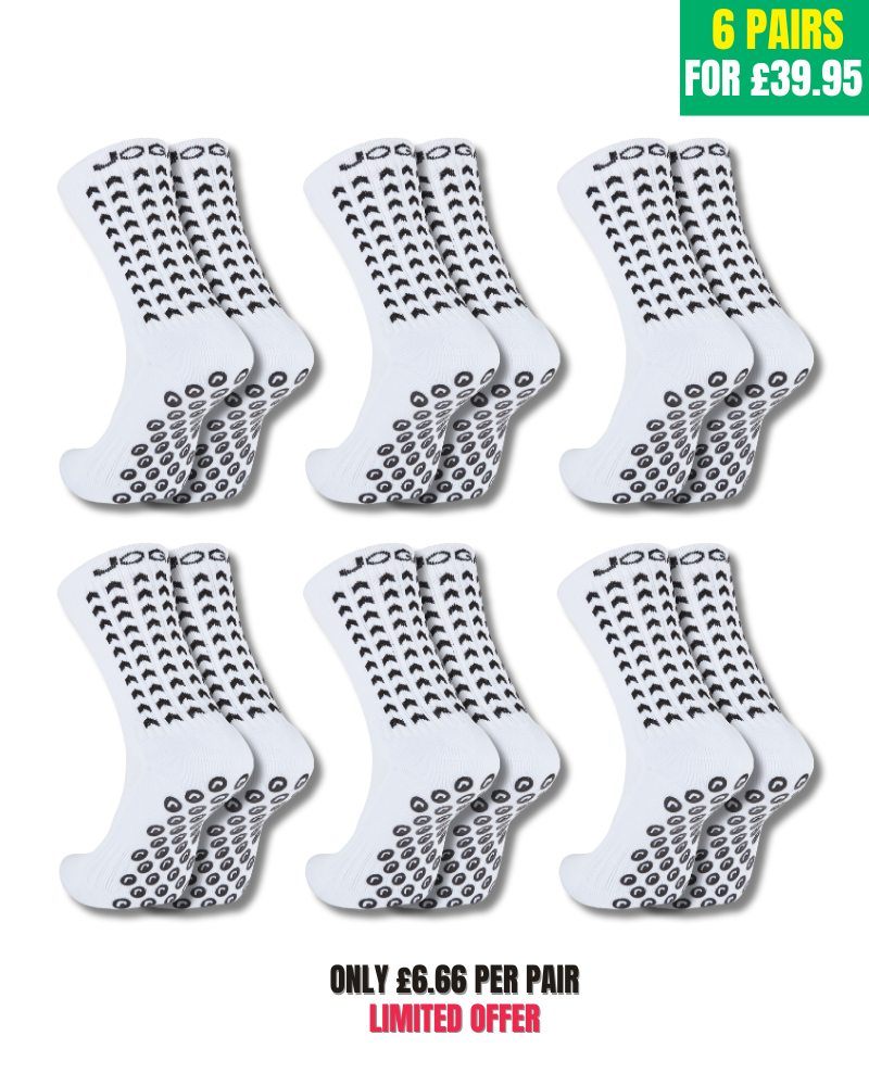 Exclusive 6 Pair Bundle - Performance Grip Socks 2.0 White