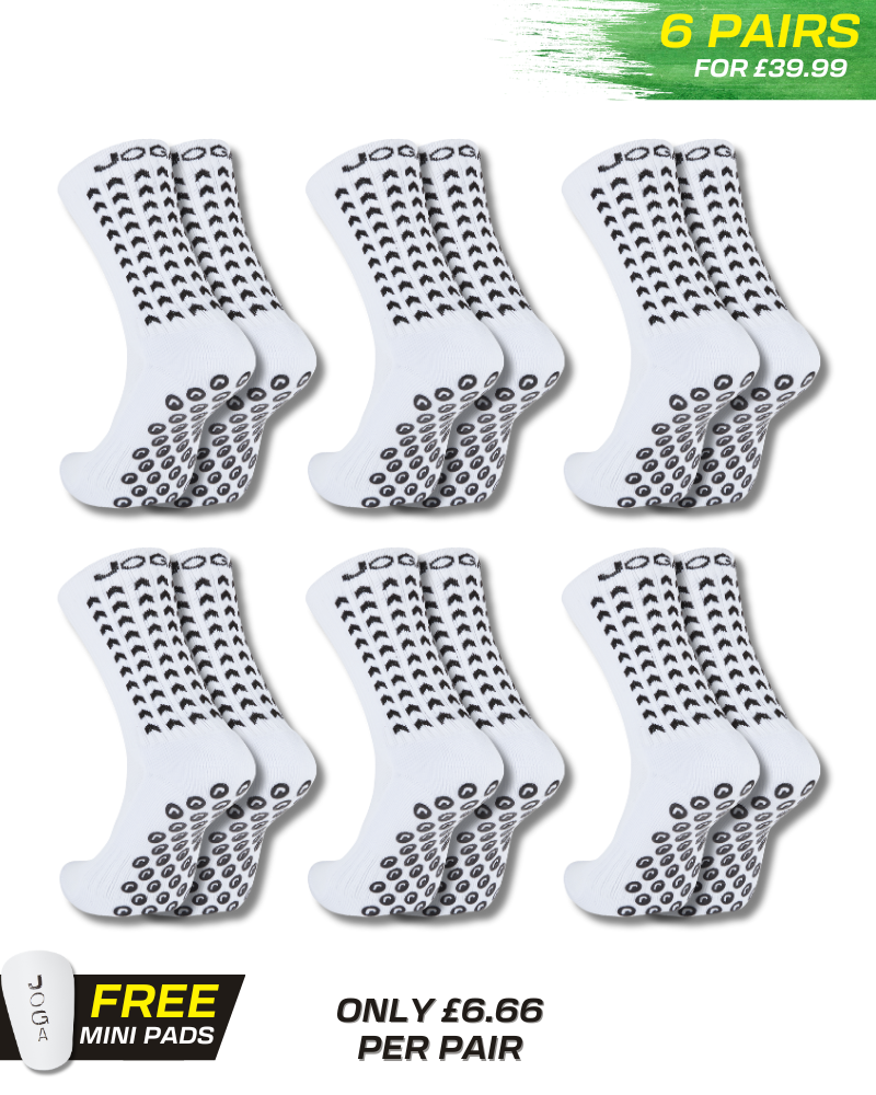 Pouleau exclusif de 6 paires - Performance Grip Socks 2.0 White