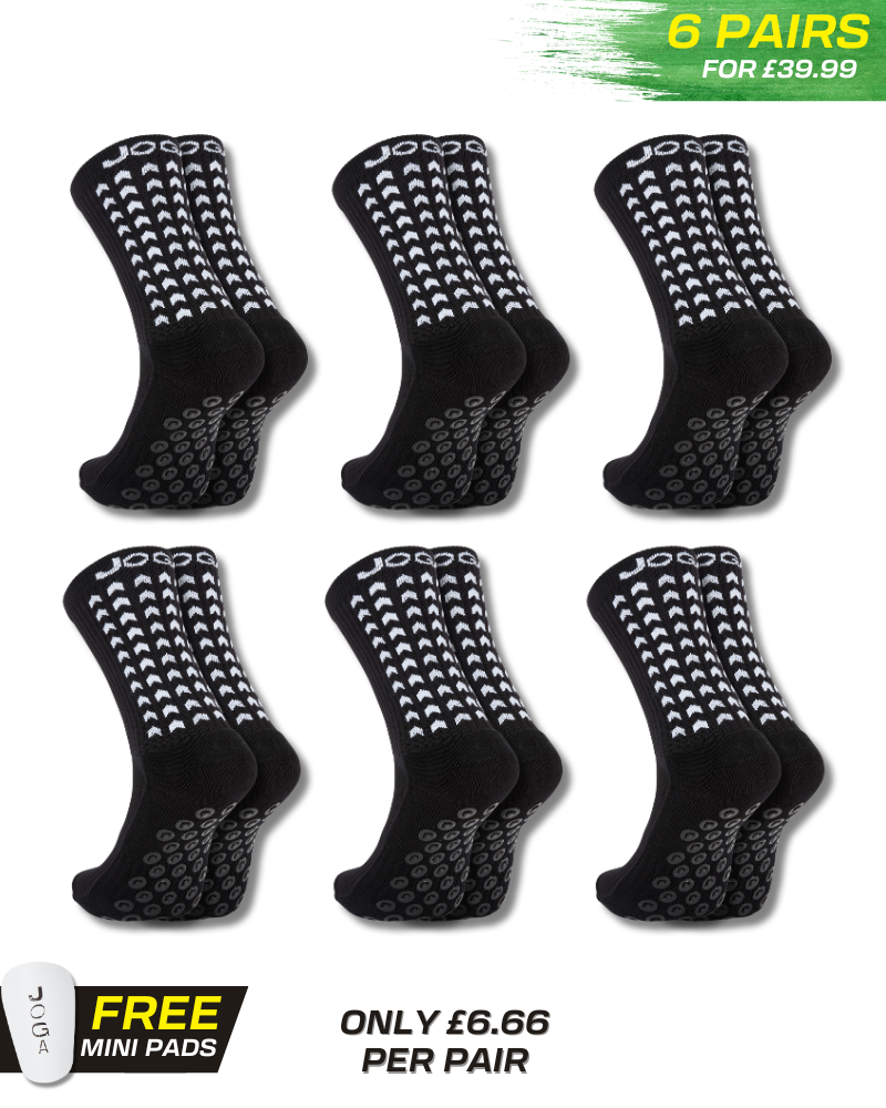 Paquete exclusivo de 6 pares - calcetines de agarre 2.0 negro