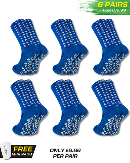 Exklusives 6 Paar Bundle - Performance Grip Socken 2.0 Blau