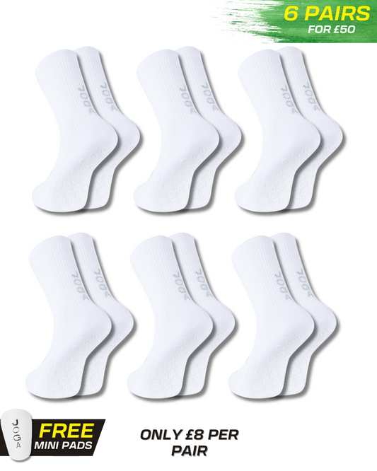 Joga Pro Grip Socks - White