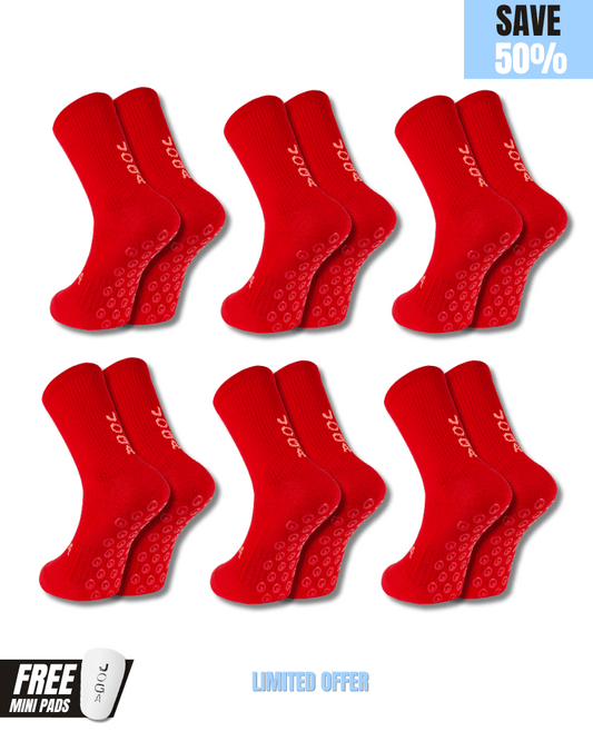 Calcetines de agarre joga pro - rojo