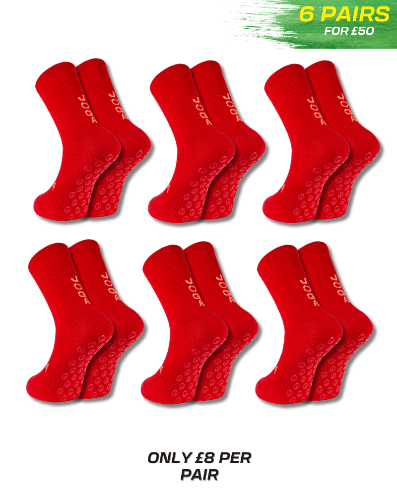 Calcetines de agarre joga pro - rojo