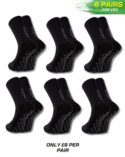 Exclusive 6 Pair Bundle - Pro Grip Socks Black