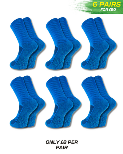 Exclusive 6 Pair Bundle - Pro Grip Socks Blue