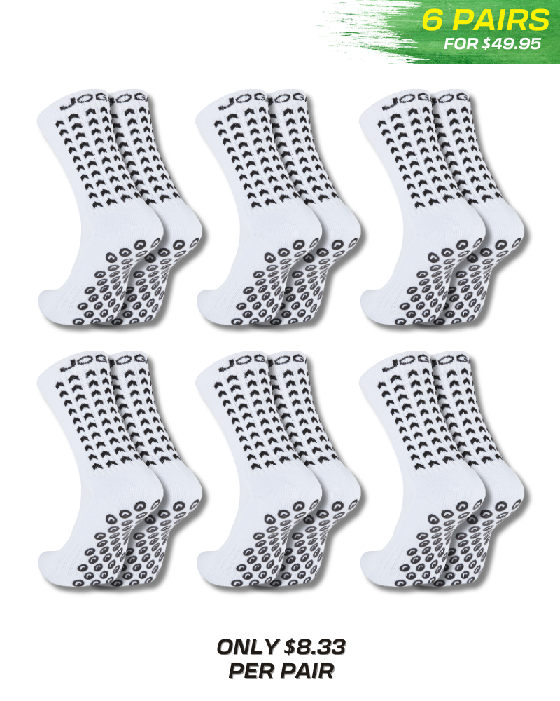 Exclusive 6 Pair Bundle - Performance Grip Socks 2.0 White