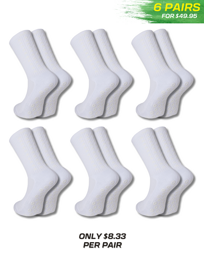 Exclusive 6 Pair Bundle - Performance Grip Socks 2.0 Whiteout