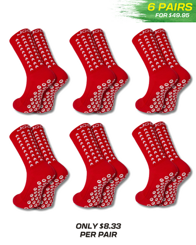 Exklusives 6 Paar Bundle - Performance Grip Socken 2.0 Rot