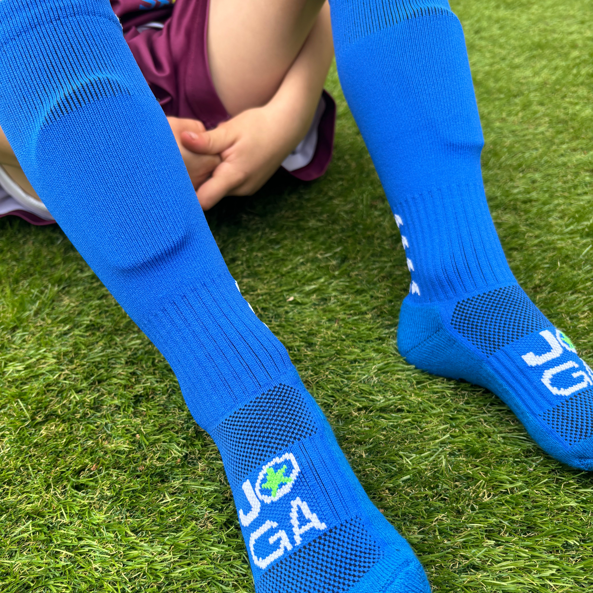 JOGA Starz Full-Length Grip Socks - Blue