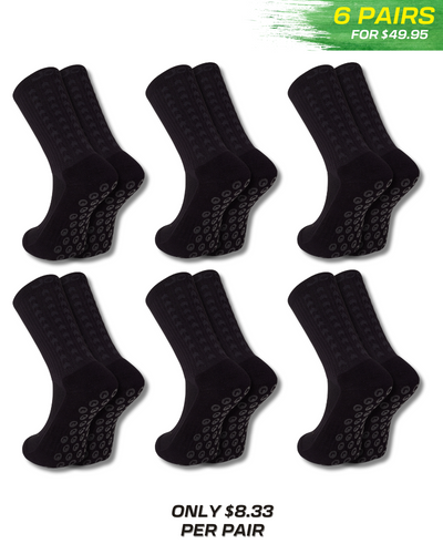 Exklusives 6 -Paar -Bundle - Performance Grip Socken 2.0 Blackout