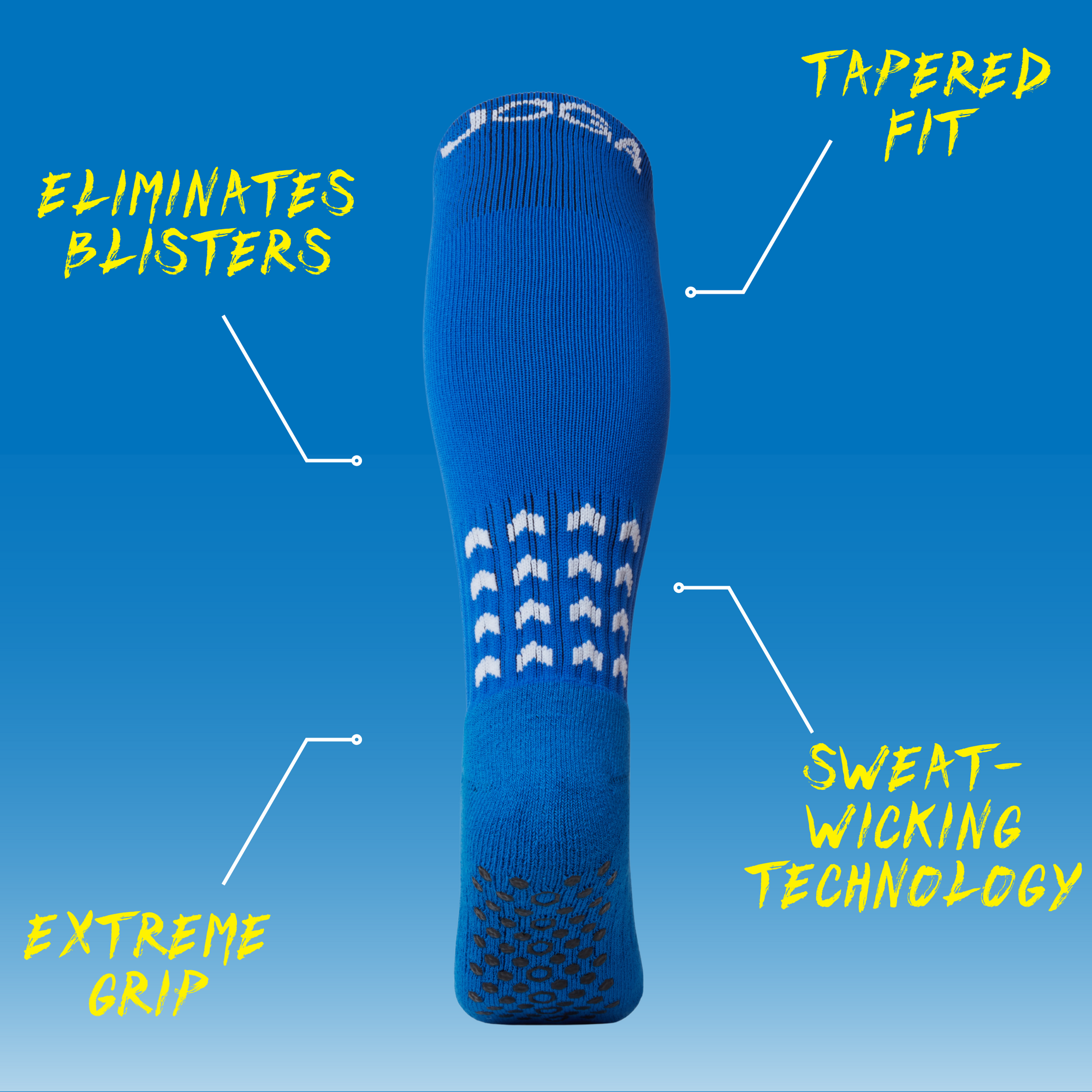 JOGA Starz Full-Length Grip Socks - Blue | Play Your Truth