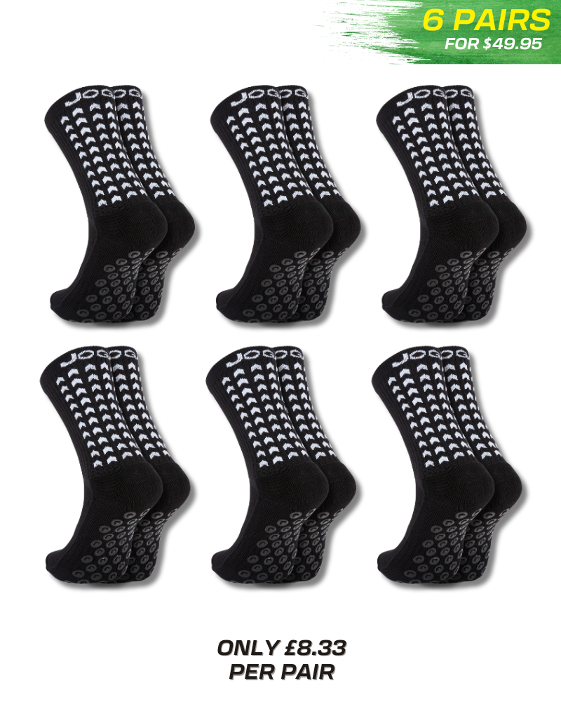 Paquete exclusivo de 6 pares - calcetines de agarre 2.0 negro