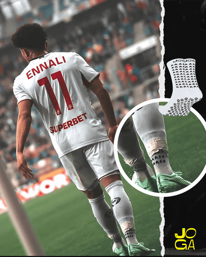 Pouleau exclusif de 6 paires - Performance Grip Socks 2.0 White