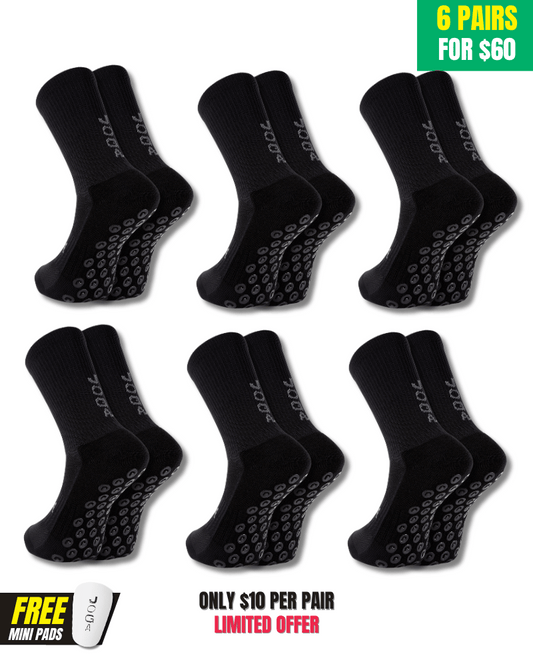 Ensemble exclusif de 6 paires - Pro Grip Socks Black