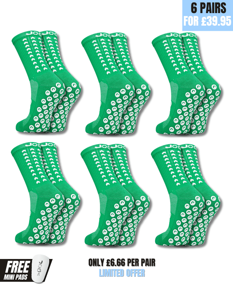 Exclusive 6 Pair Bundle - Performance Grip Socks 2.0 Green