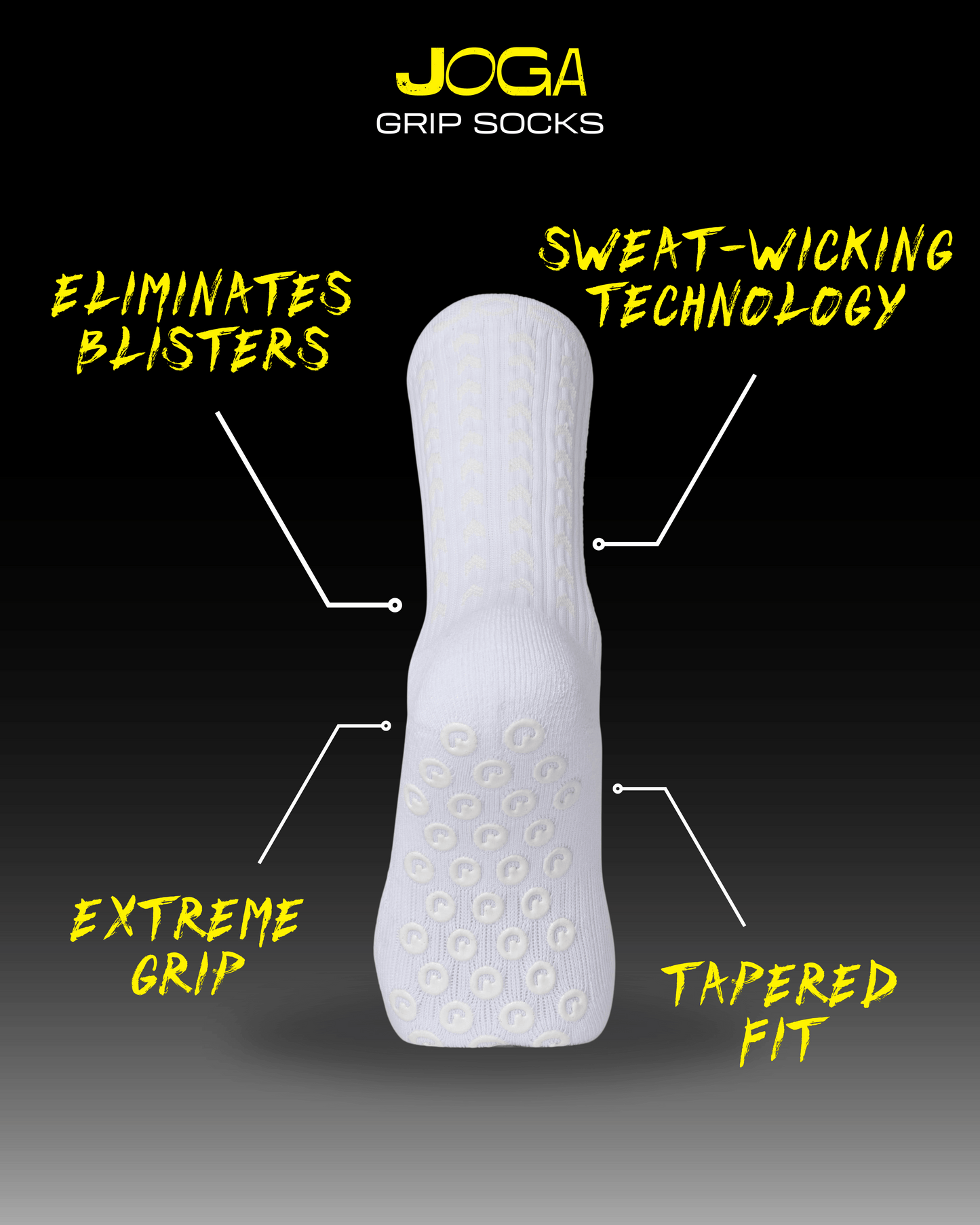 Exclusive 6 Pair Bundle - Performance Grip Socks 2.0 Whiteout