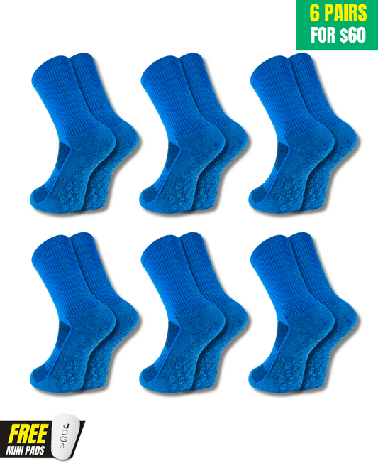 Esclusivo pacchetto di 6 paia - Calzini Pro Grip blu