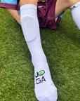 JOGA Starz Full-Length Grip Socks - White