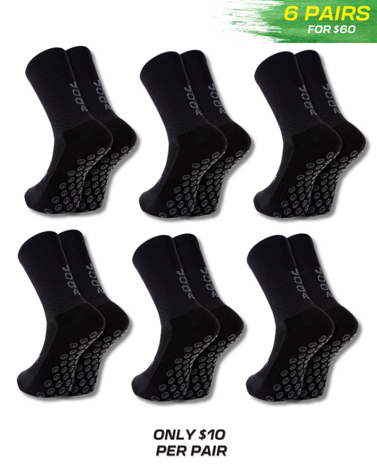 Paquete exclusivo de 6 pares - Calcetines Pro Grip negros