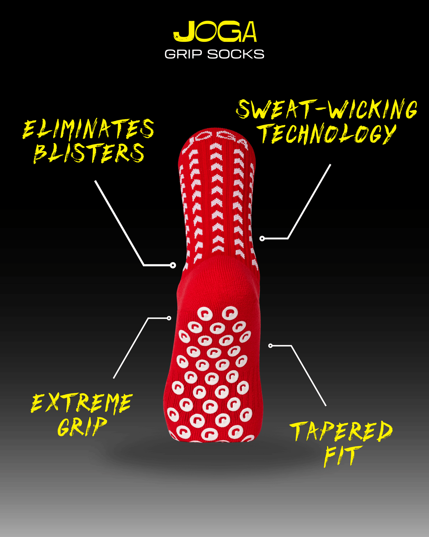 Exclusieve 6-paar bundel - Performance Gripsokken 2.0 Rood