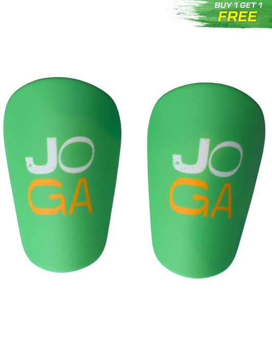 JOGA Shin Pads - GREEN/WHITE/ORANGE