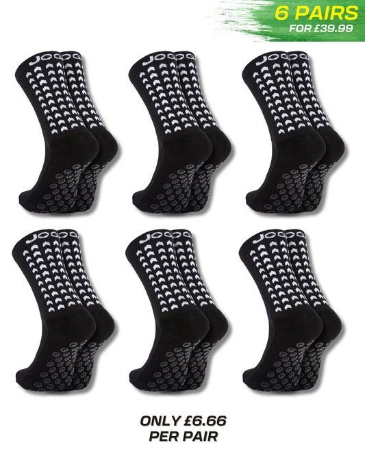 Exclusive 6 Pair Bundle - Performance Grip Socks 2.0 Black