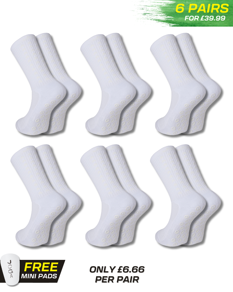 Exclusive 6 Pair Bundle - Performance Grip Socks 2.0 Whiteout