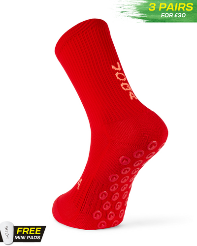 Calcetines de agarre joga pro - rojo