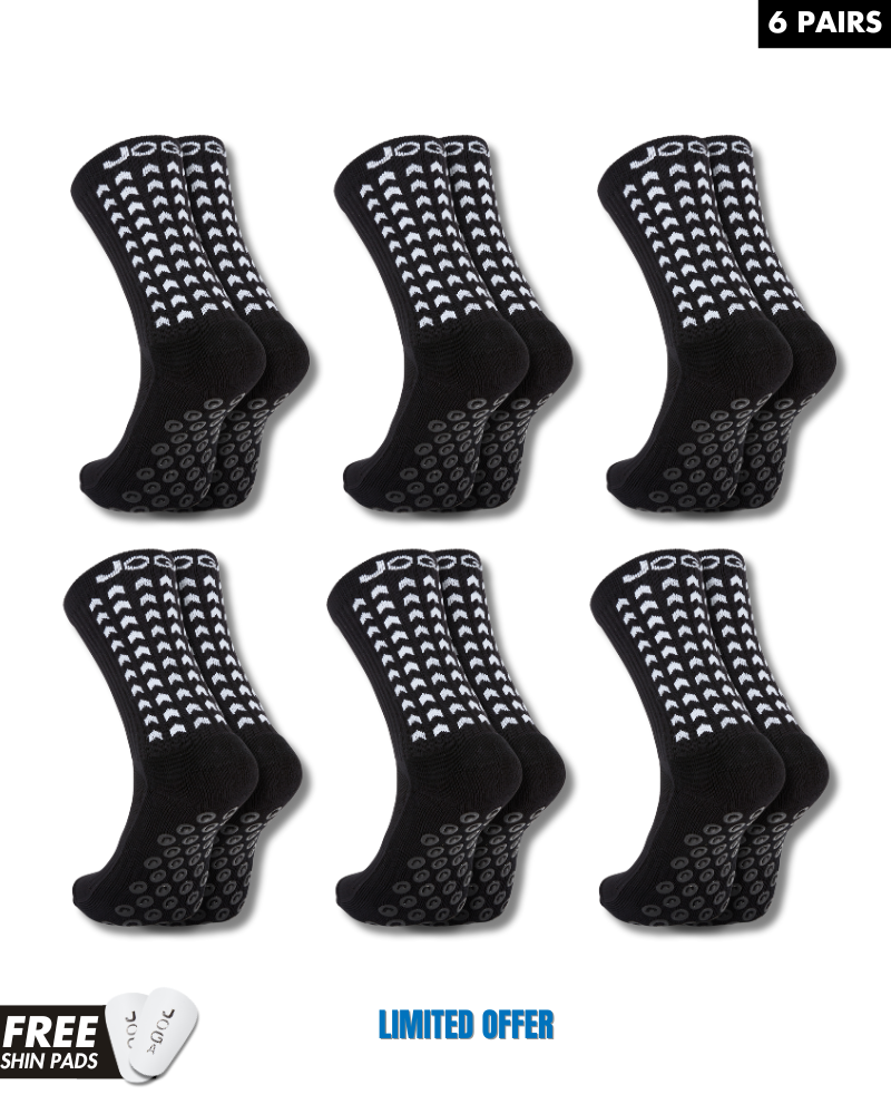 Paquete exclusivo de 6 pares - calcetines de agarre 2.0 negro